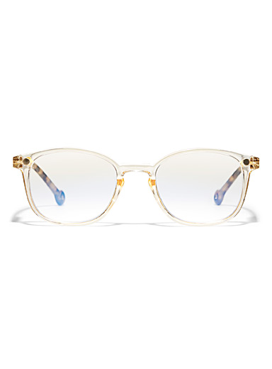 Parafina Black Sena rectangular reading glasses Blue Light Blocking for women