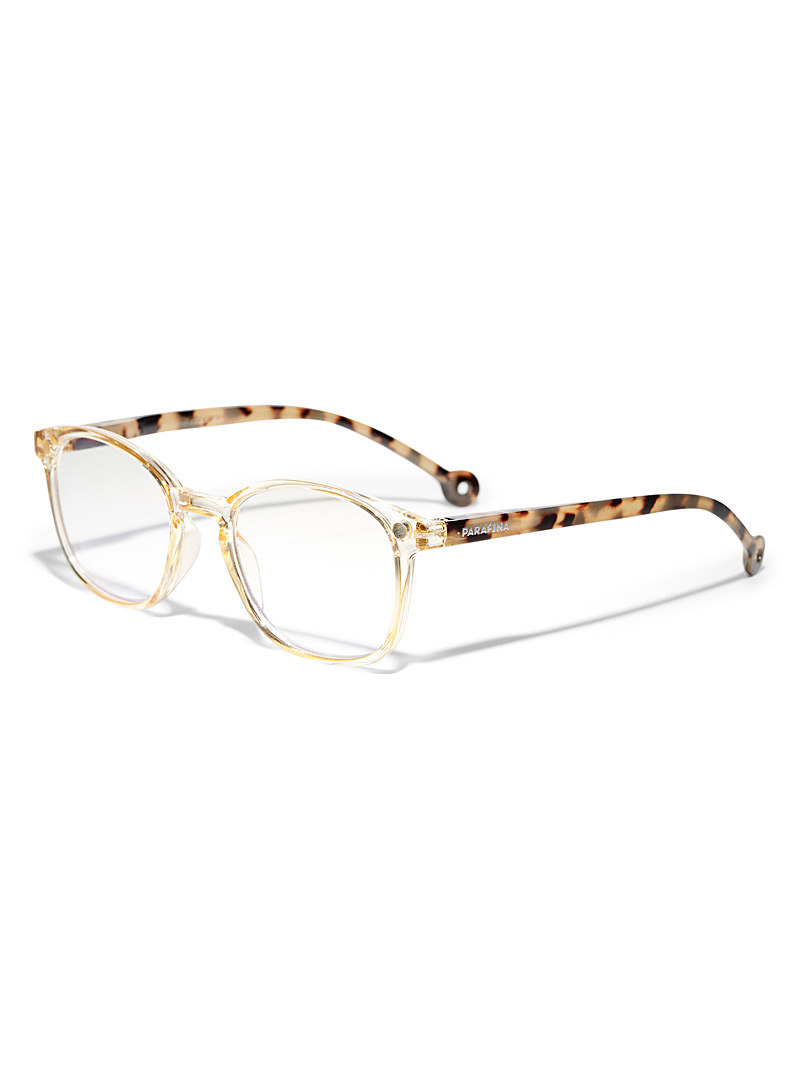 Parafina: Les lunettes de lecture rectangulaires Sena Brun pâle-taupe pour femme