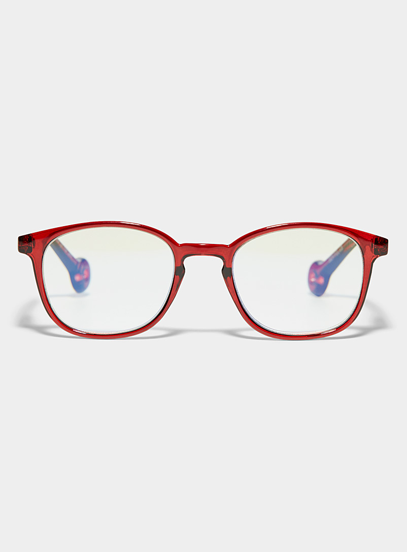 Parafina: Les lunettes de lecture rectangulaires Sena Rouge pour femme