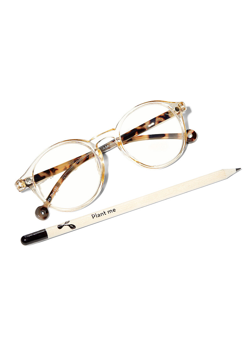 Parafina Black Volga round reading glasses Blue Light Blocking for women