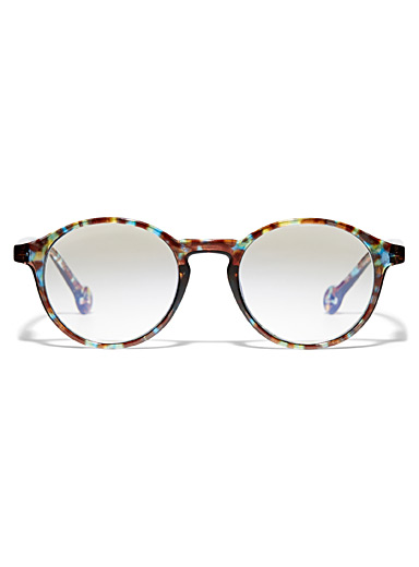 Parafina Black Volga round reading glasses Blue Light Blocking for women