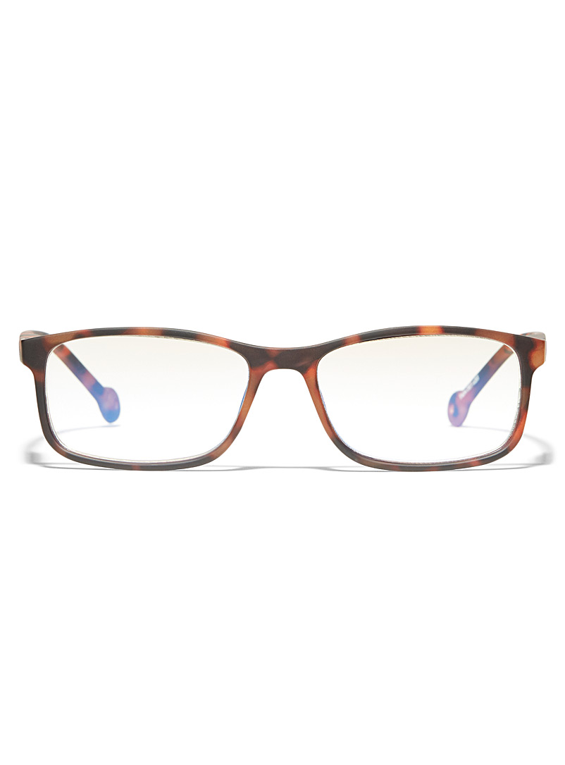 Parafina Brown Tamesis rectangular reading glasses for women