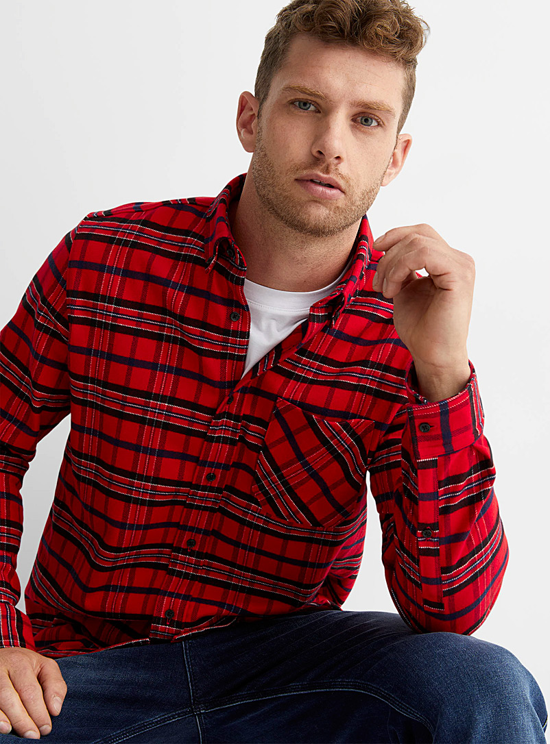 Ermann check flannel shirt Comfort fit | HUGO | Shop Men's Check ...