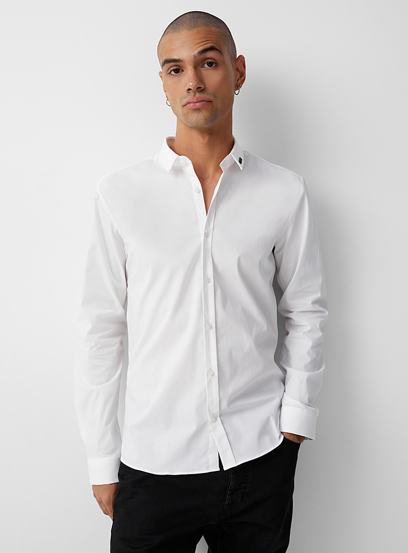 HUGO White Ero3 stretch shirt Extra slim fit for men