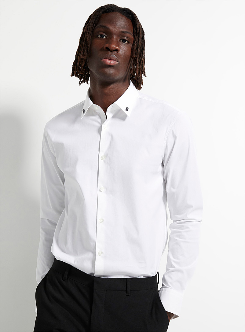 HUGO White Logo collar Ermo shirt Slim fit for men