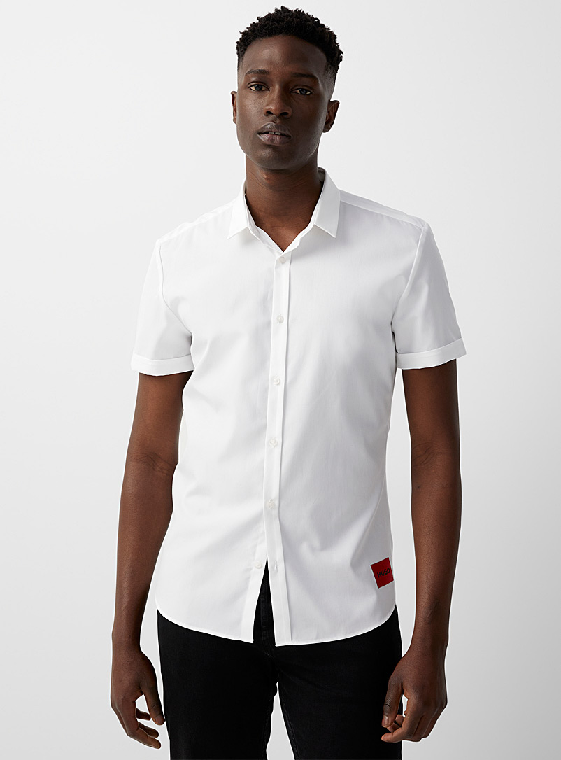 HUGO: La chemise Empson Coupe très ajustée Blanc pour homme