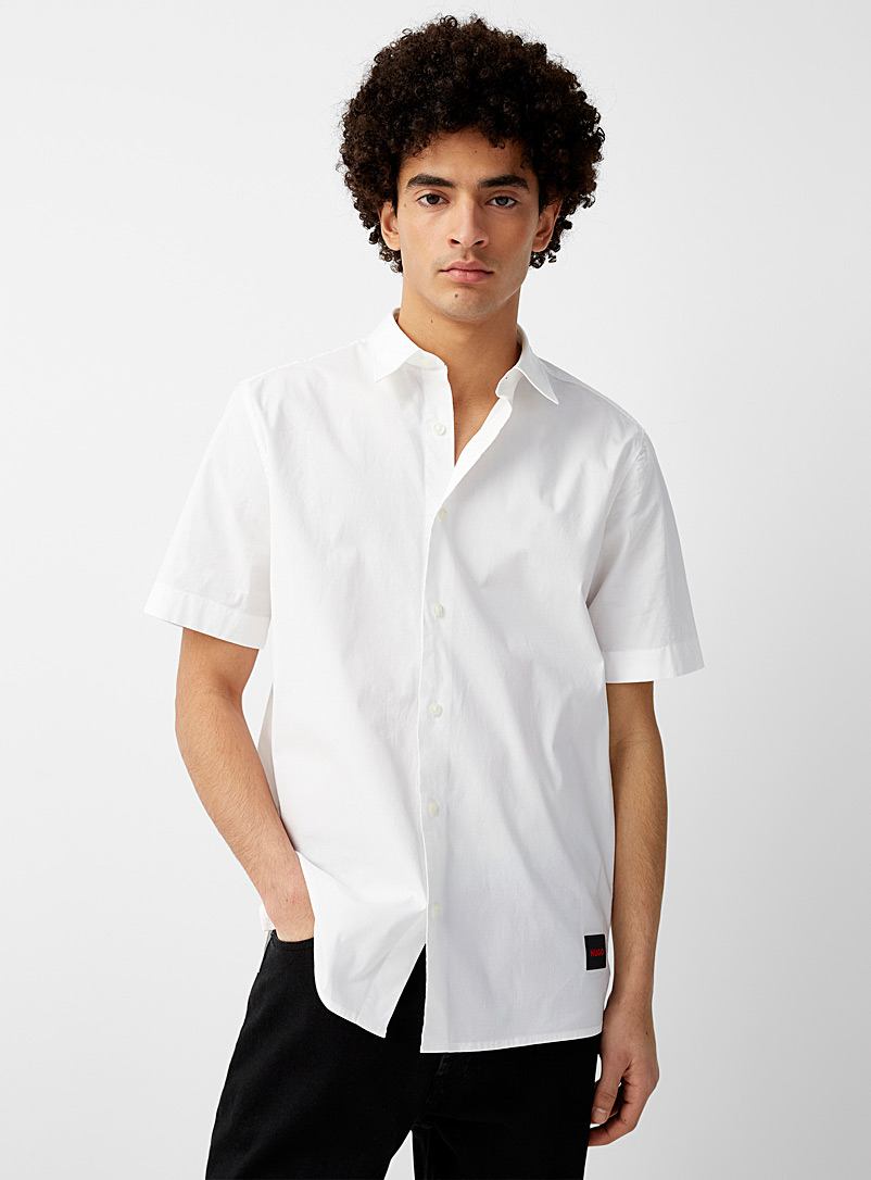 HUGO White Ebor shirt Comfort fit for men