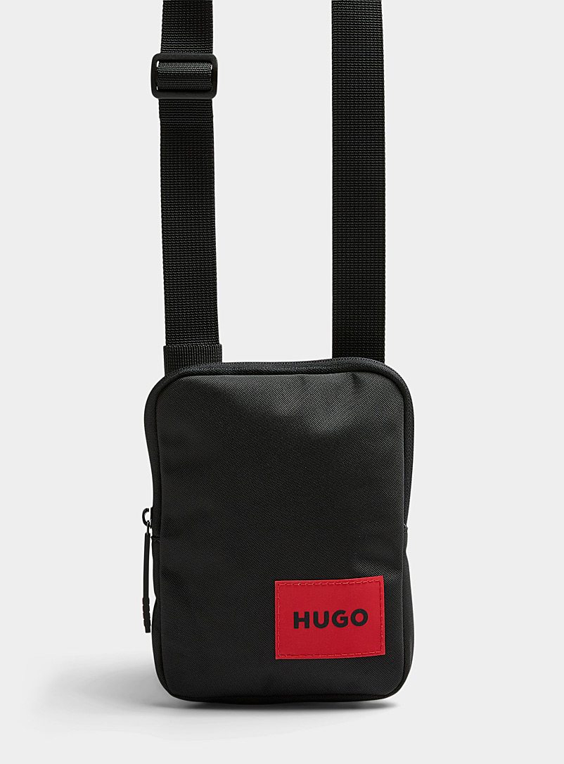 HUGO Black Ethon small shoulder bag for men