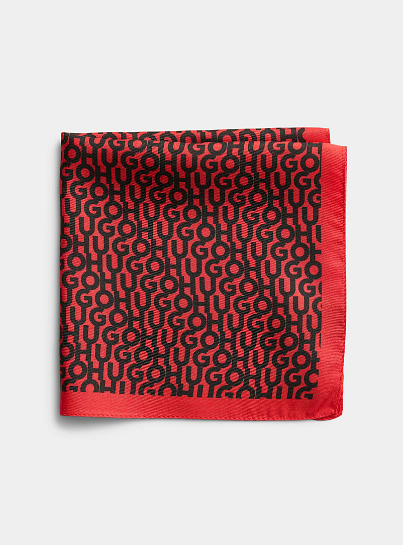 HUGO Red Monogram pocket square for men