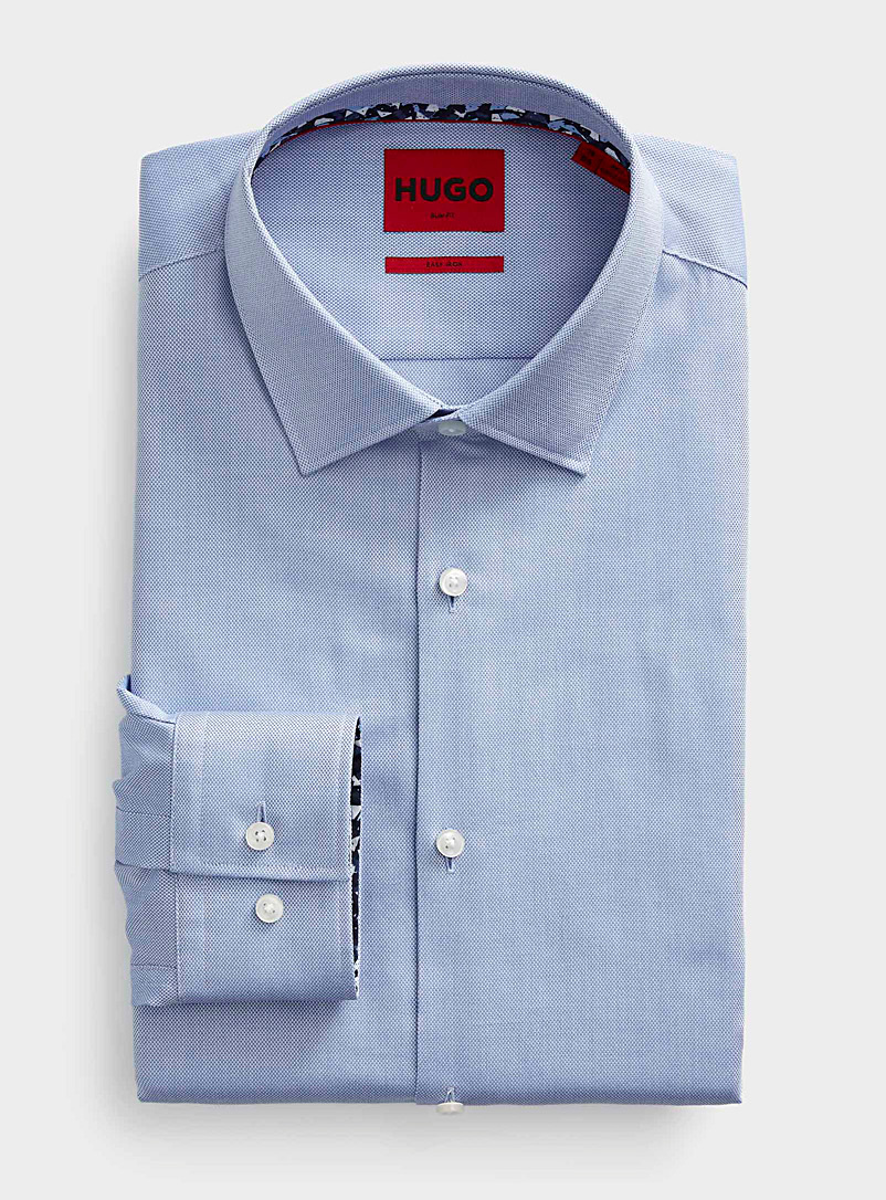 HUGO Blue Koey Oxford shirt Slim fit for men