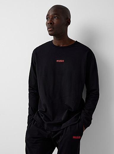 Red logo black lounge T-shirt | HUGO | Shop Men's Pyjamas & Leisurewear ...