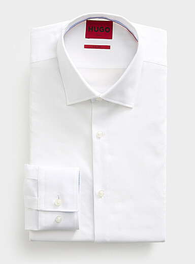 Chemise Oxford Manches Courtes Essentials - 100% Coton Ajustée