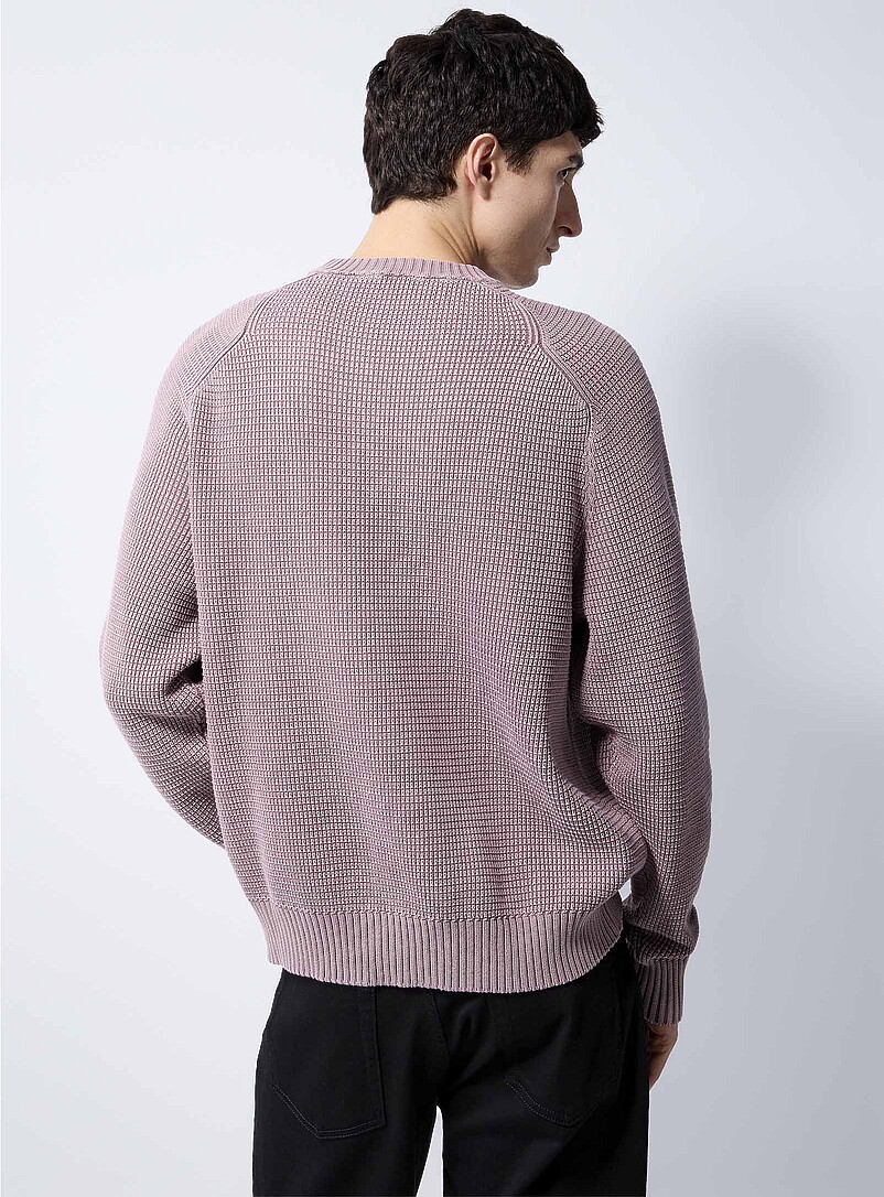 HUGO: Le chandail tricot gaufr&eacute; Rose pour homme