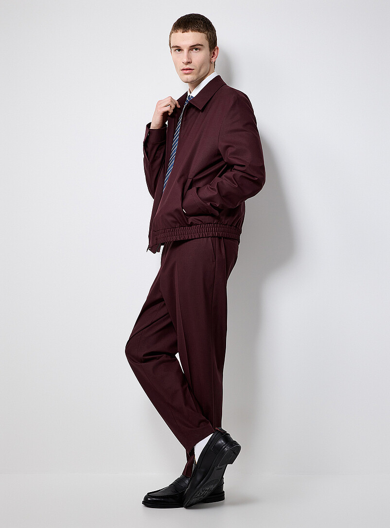 HUGO Burgundy Burgundy Superflex jacket <b>Slim fit</b> for men