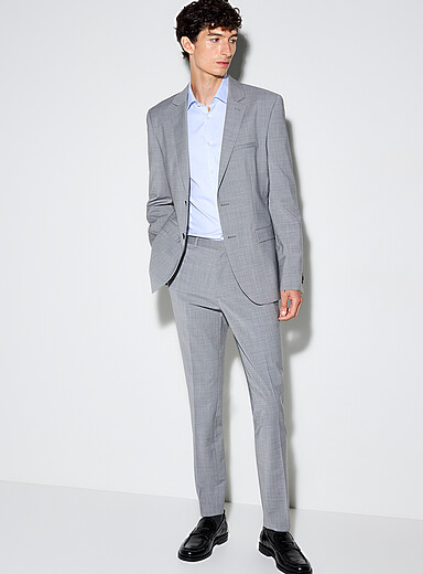 Le pantalon extensible chambray <b>Coupe tr&egrave;s ajust&eacute;e</b>