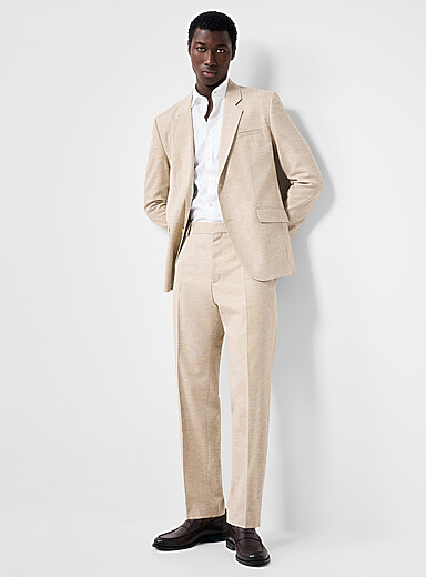 Chambray sand suit <b>Modern fit</b>