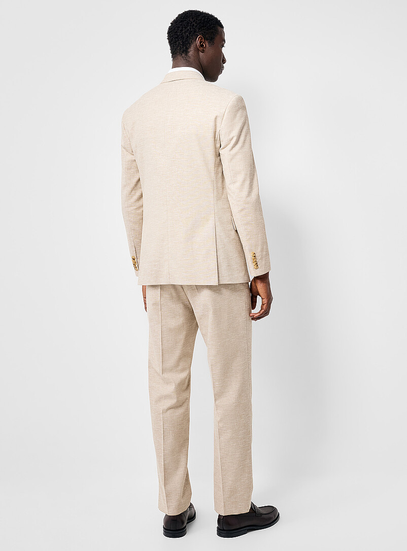 HUGO Sand Chambray sand suit <b>Modern fit</b> for men