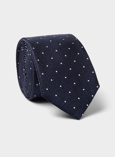 Buttery yellow dotted tie