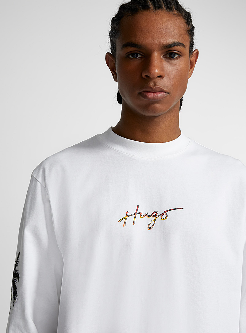 HUGO: Le t-shirt Damazonas Blanc pour homme