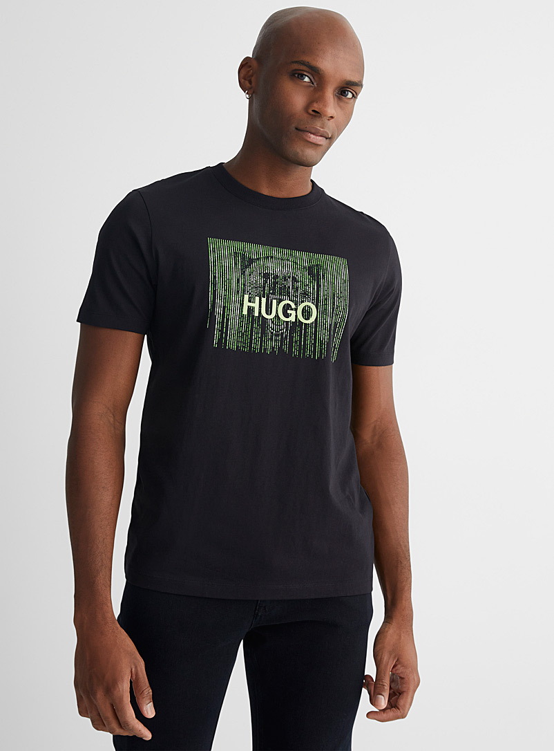 HUGO: Le t-shirt Dintage Noir pour homme