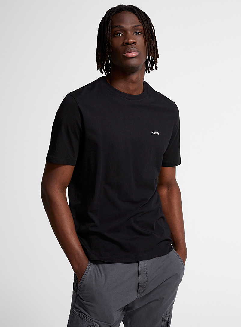 HUGO: Le t-shirt Dero Noir pour homme