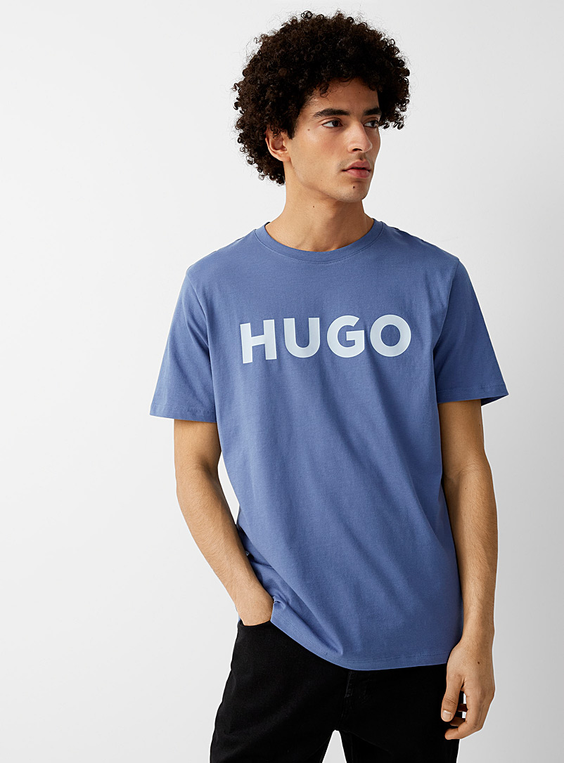 HUGO: Le t-shirt Dulvia Bleu pour homme