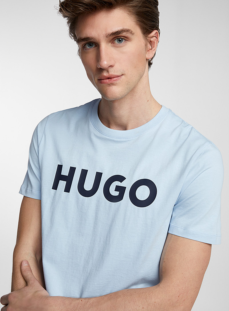 HUGO: Le t-shirt Dulvia Bleu pâle - Bleu ciel pour homme