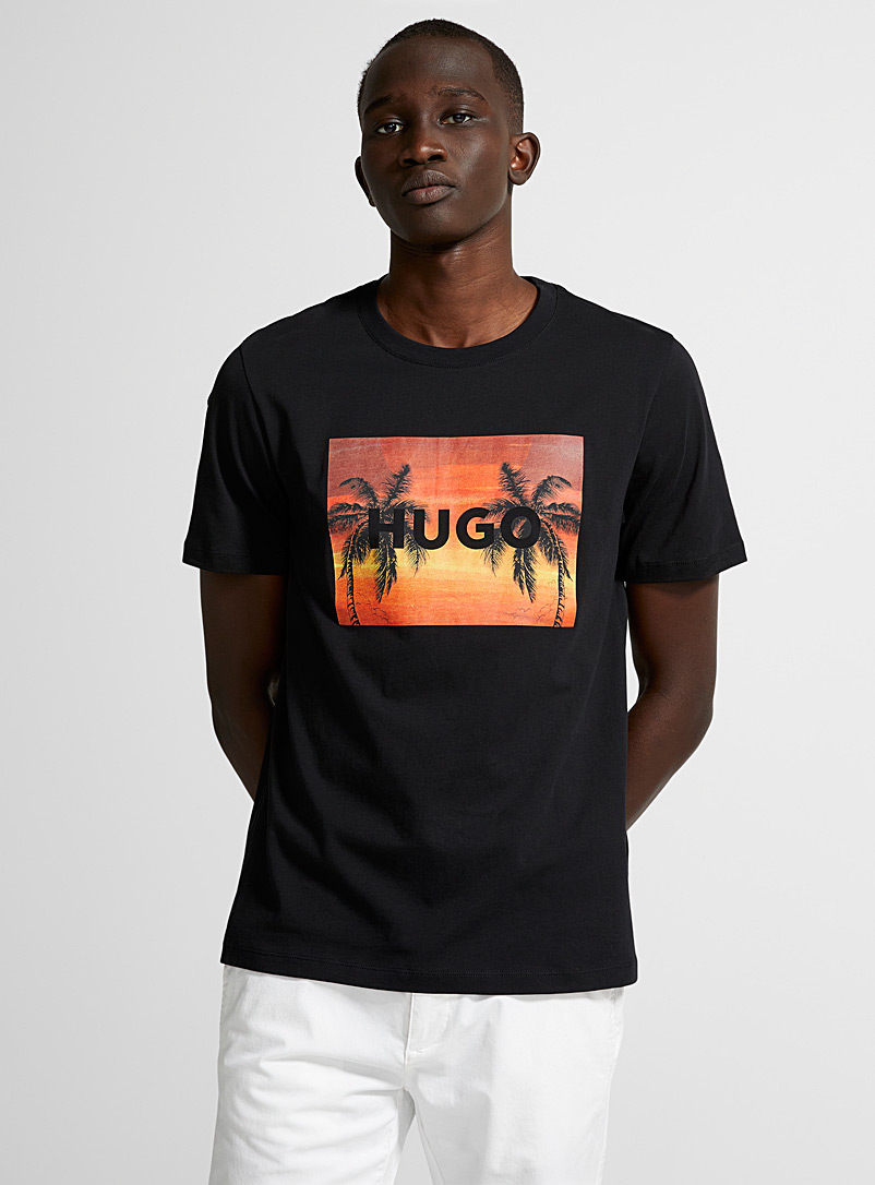 HUGO Black Dulive T-shirt for men