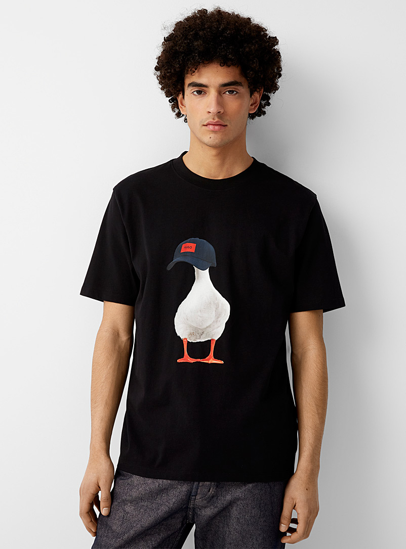 HUGO Black Ducky T-shirt for men
