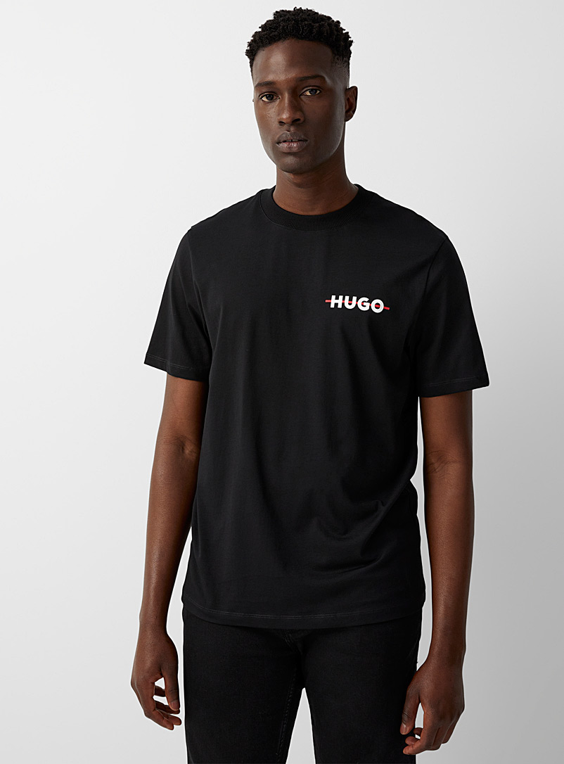HUGO: Le t-shirt Drando Noir pour homme