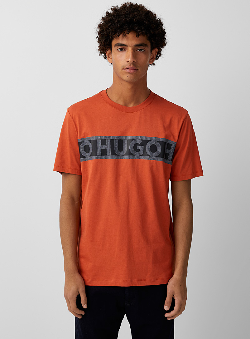 HUGO Dark Orange Logo band T-shirt for men