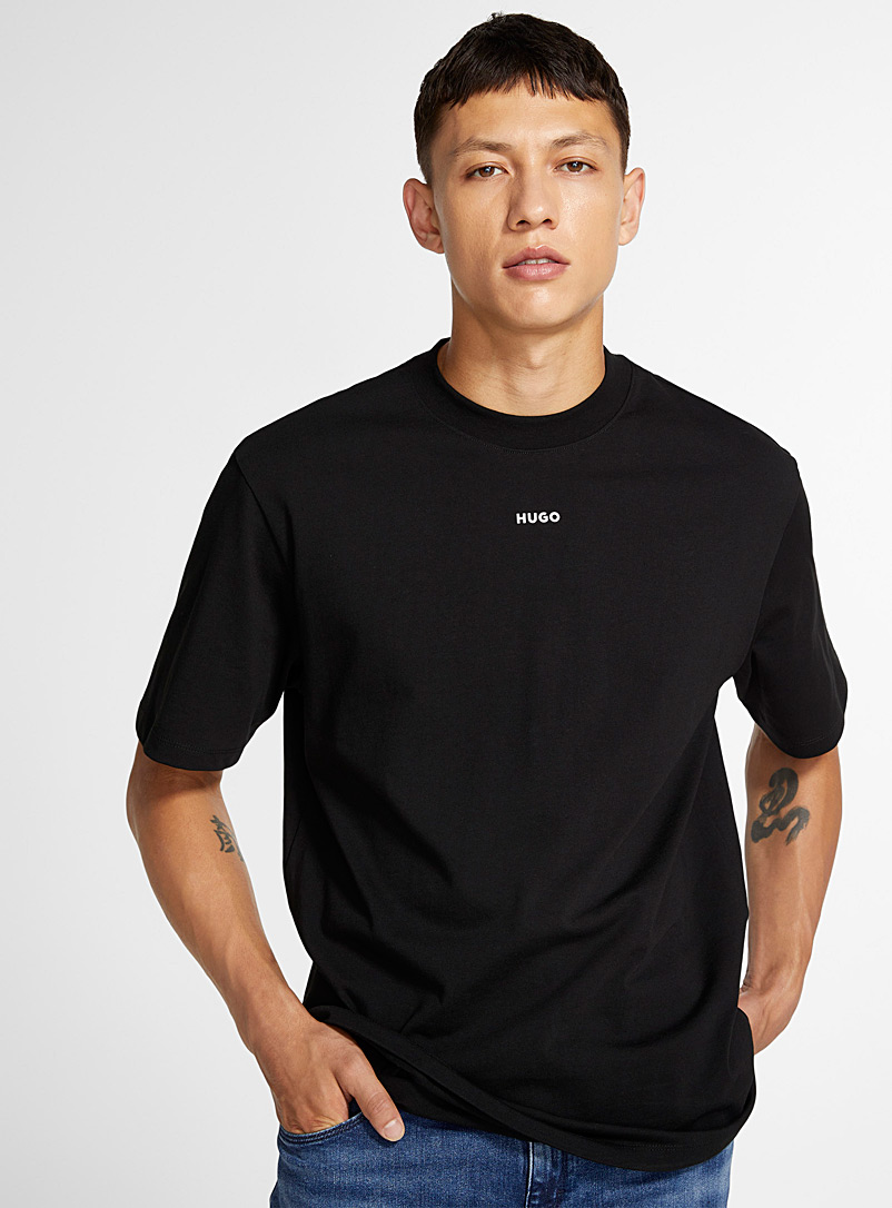 HUGO: Le t-shirt Dapolino Noir pour homme