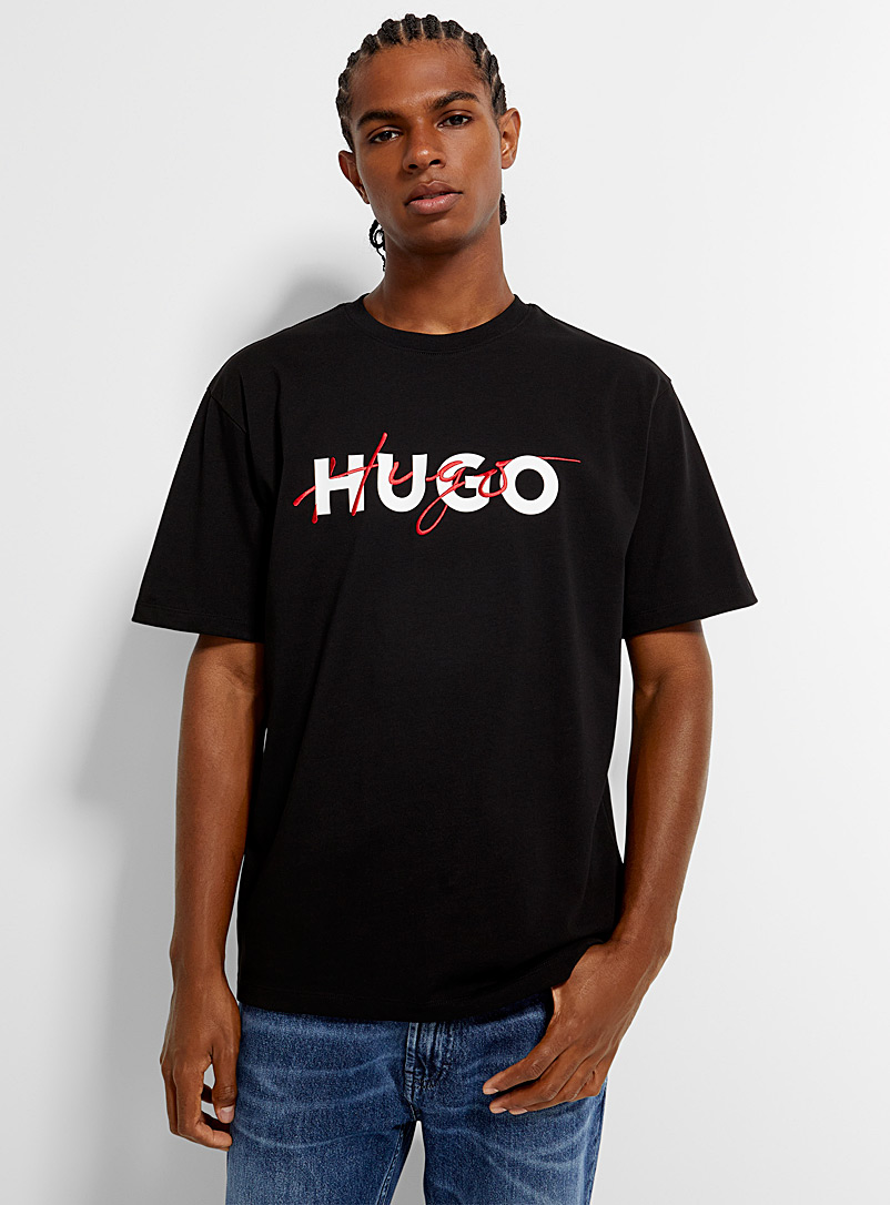 HUGO: Le t-shirt Dakaishi Noir pour homme