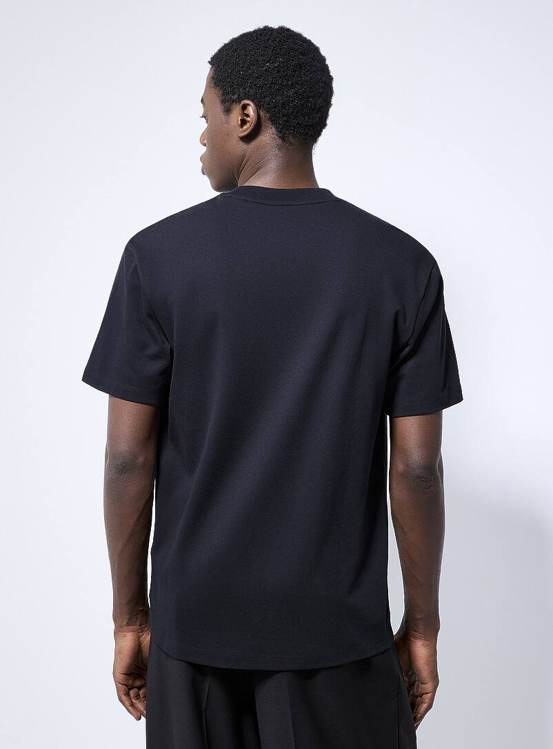 HUGO: Le t-shirt logo m&eacute;tallique Dalile Noir pour homme