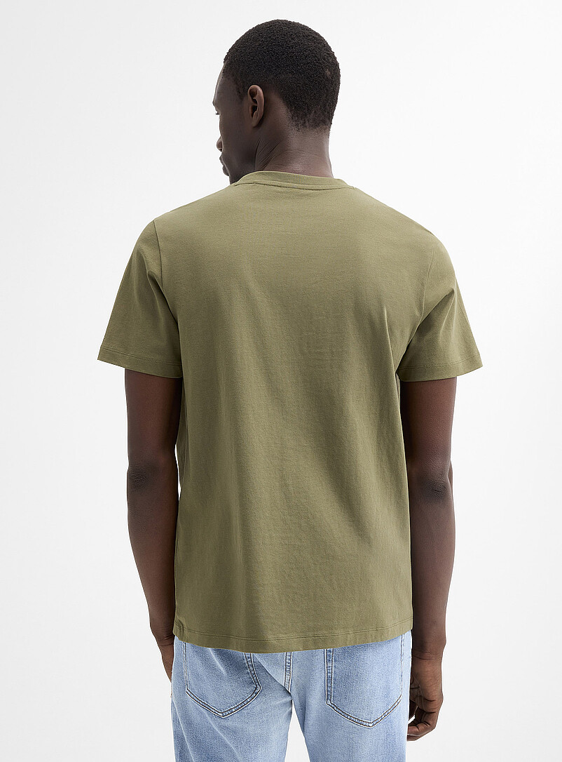 HUGO: Le t-shirt imprim&eacute; Divalis Vert fonc&eacute; - Mousse pour homme