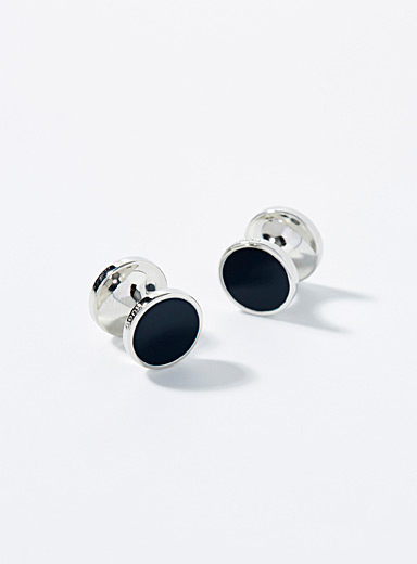 Colourful disc cufflinks