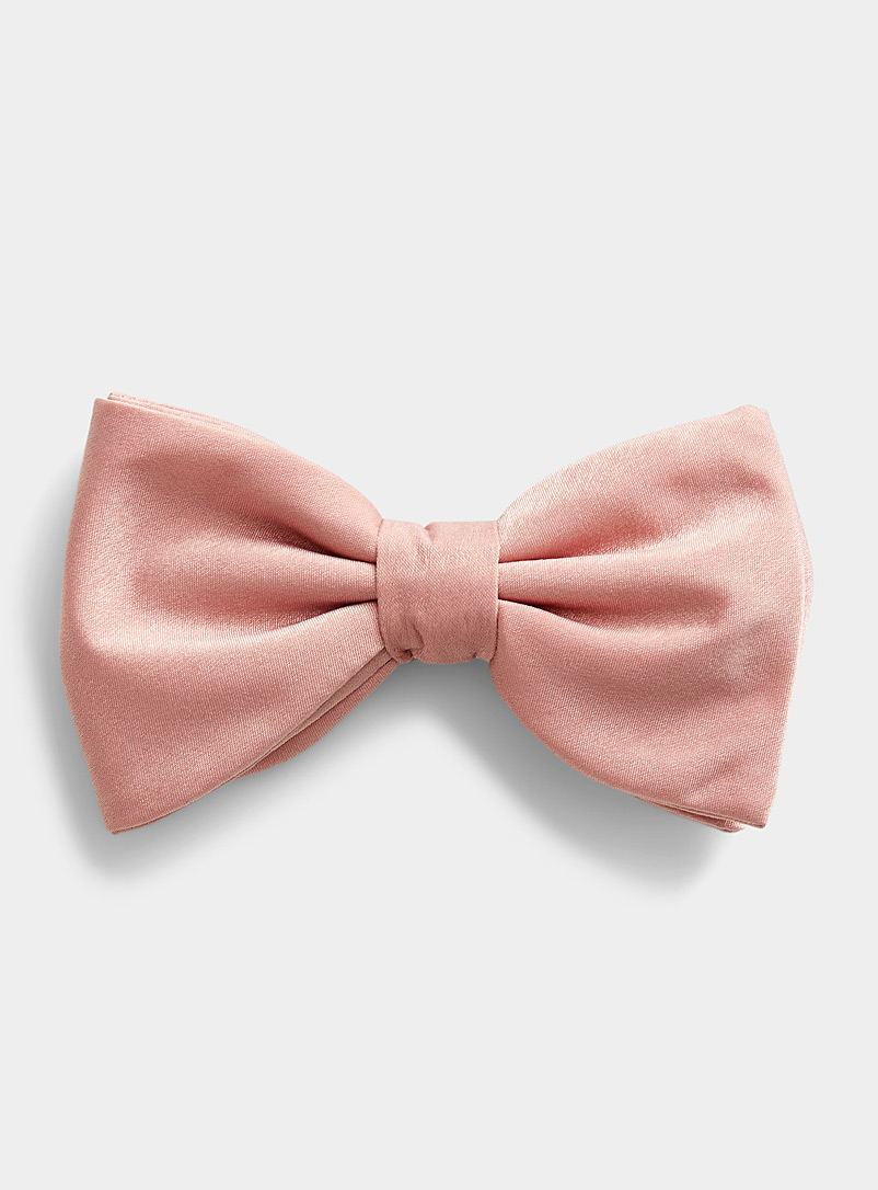 HUGO Pink Minimalist satiny bow tie for men