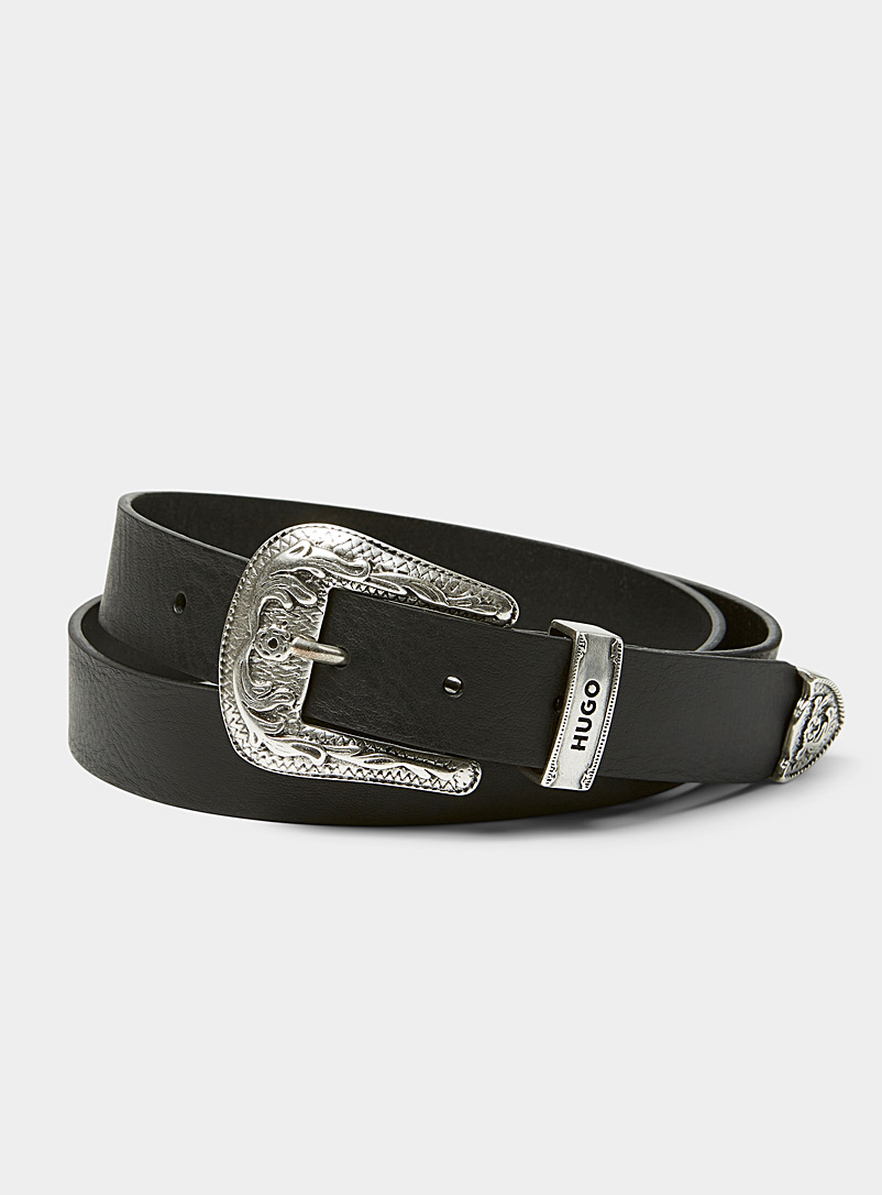 Italian leather Western belt | HUGO | Dressy Belts for Men | Simons