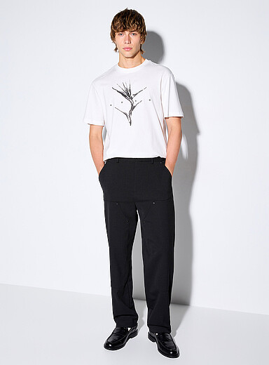 HUGO: Le pantalon Fedix noir <b>Coupe moderne</b> Noir pour homme