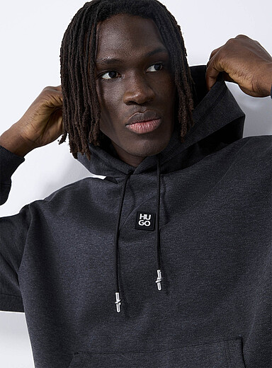 HUGO: Le kangourou charbon logo m&eacute;tallique Dineo Charbon pour homme