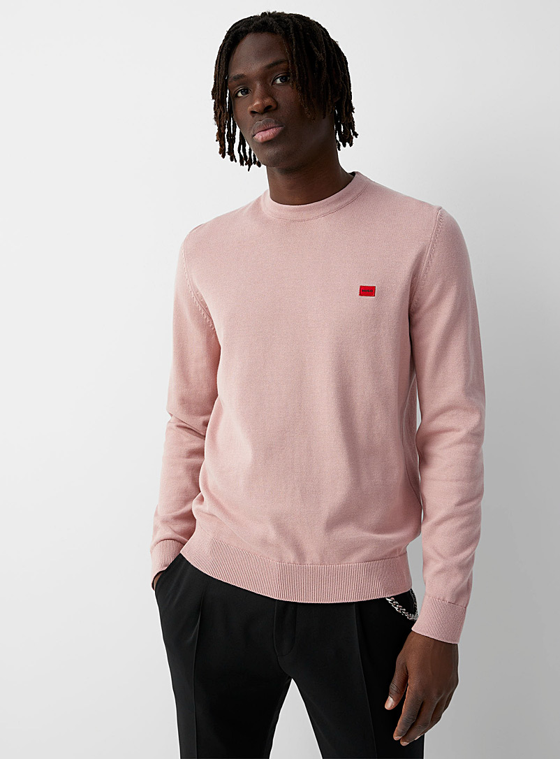 HUGO Pink San Cassius sweater for men