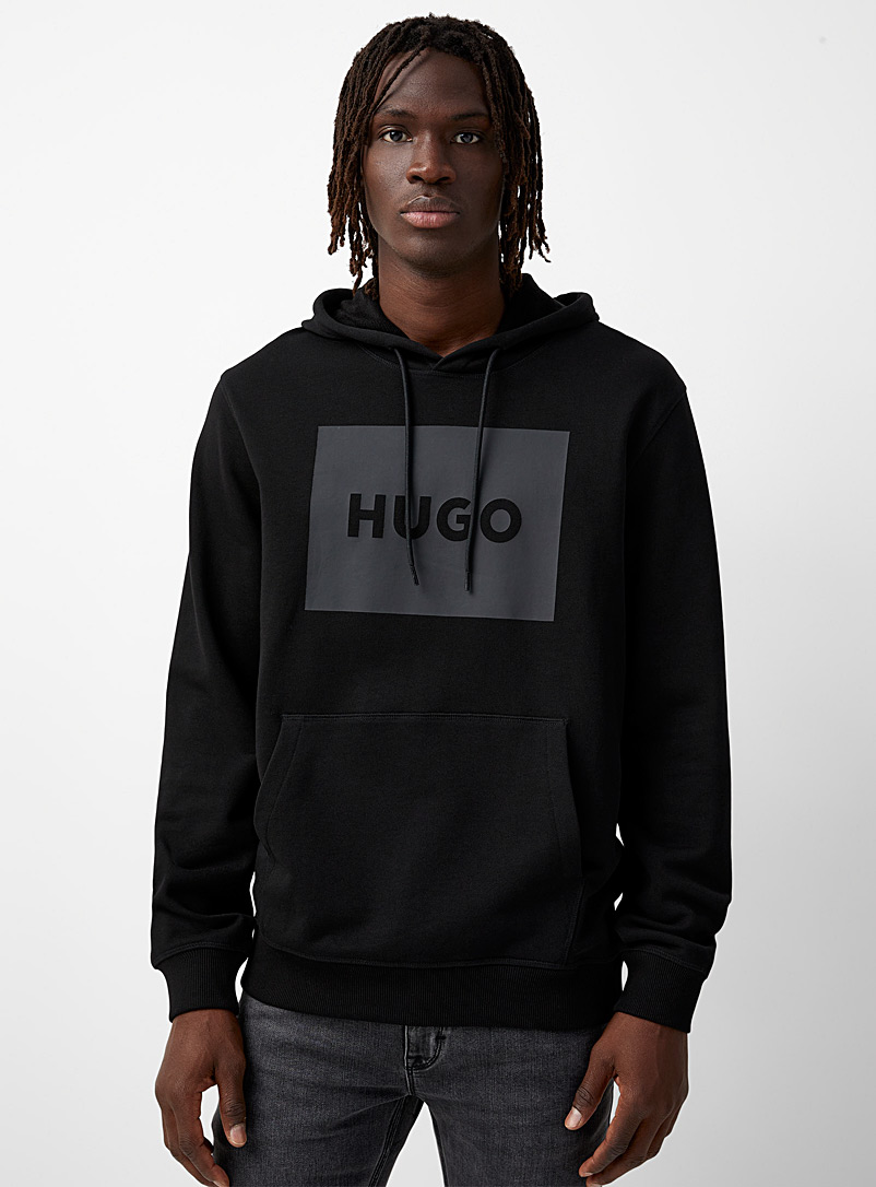 HUGO Black Duratschi hoodie for men