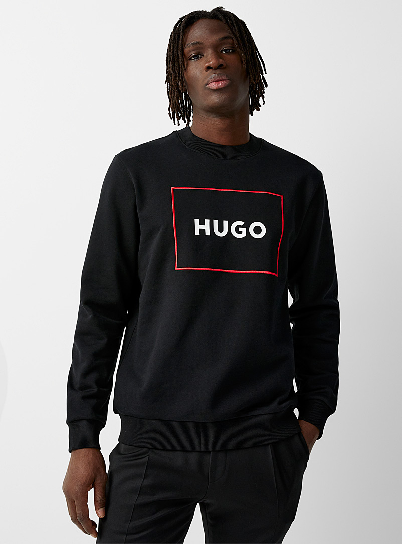 HUGO Black Delery sweatshirt for men