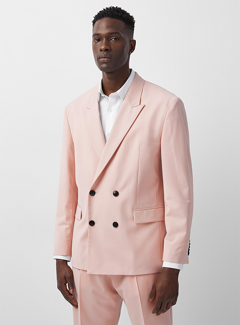 HUGO Pink Pink double-breasted jacket for men