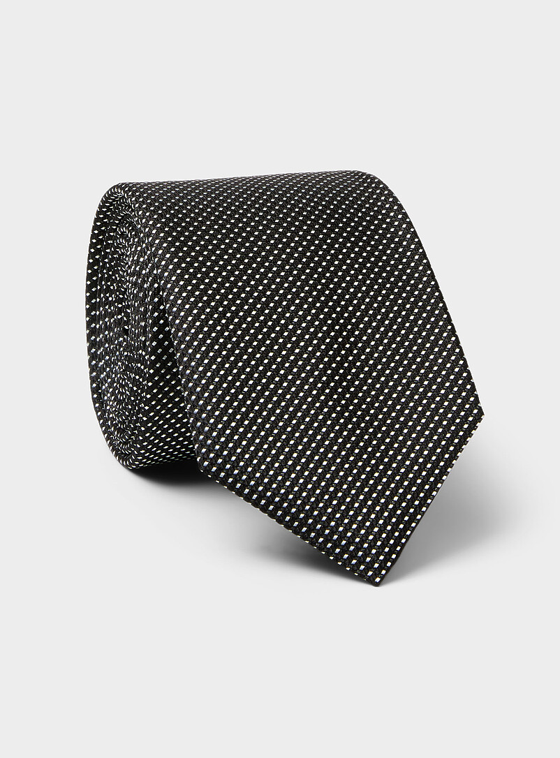 Micro-pattern skinny tie product image (primary)