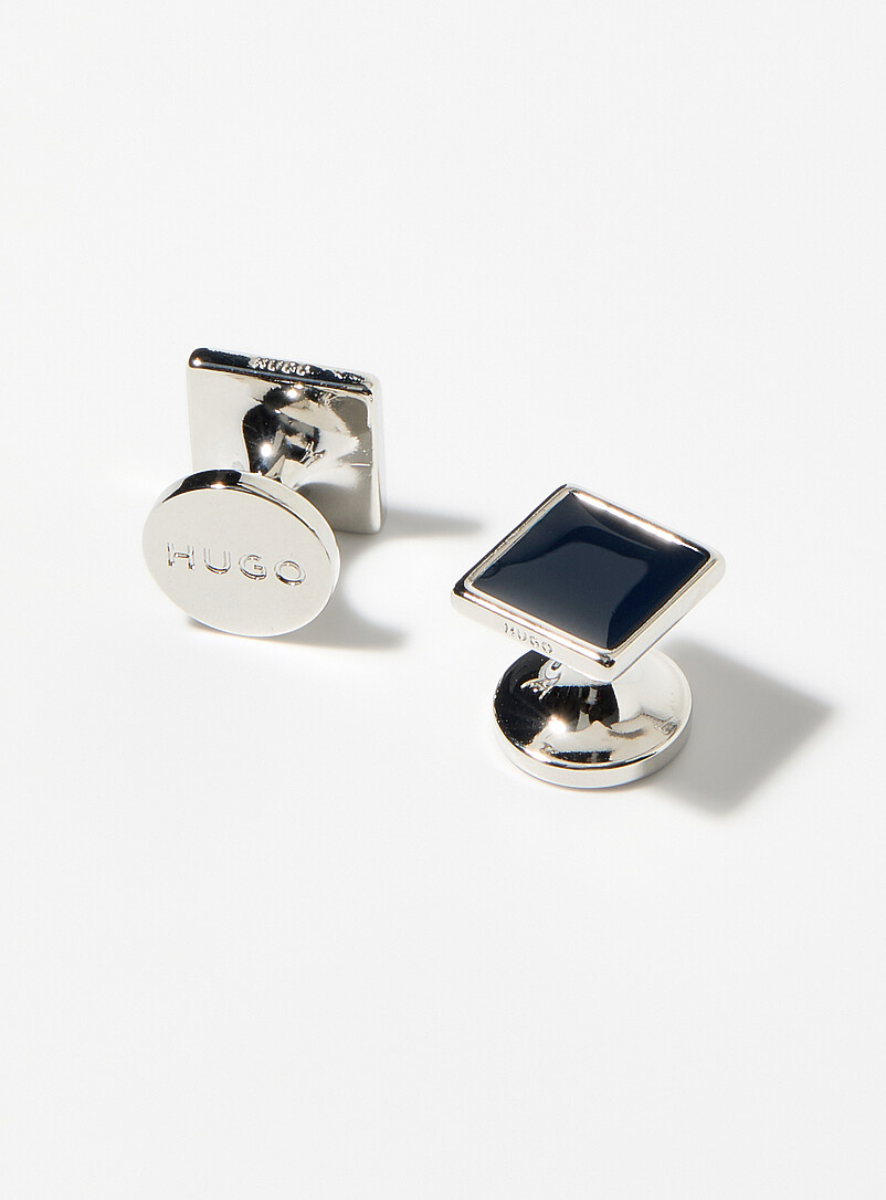Square black cufflinks product image (primary)