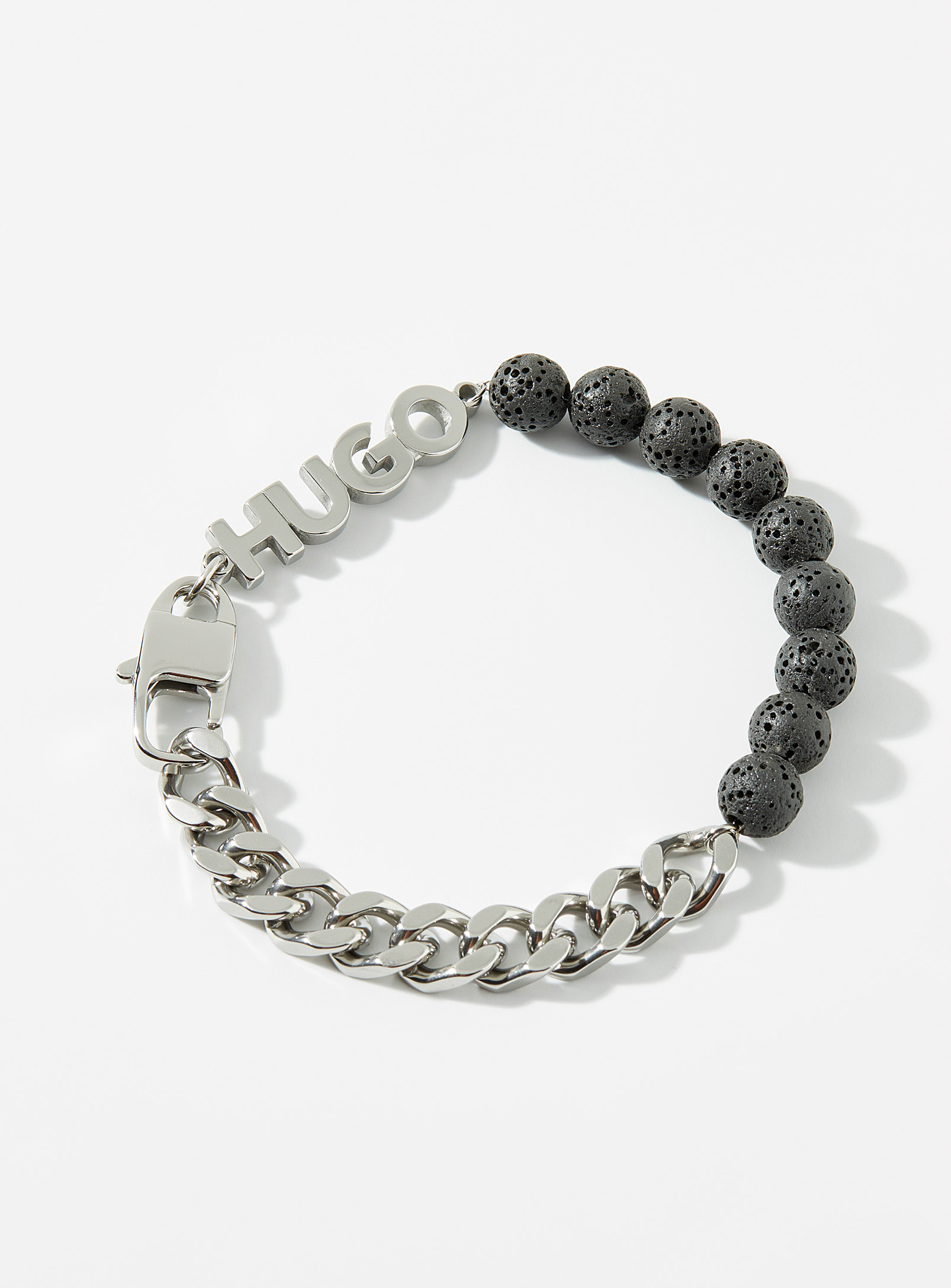 HUGO - Men's Lava stone chain bracelet