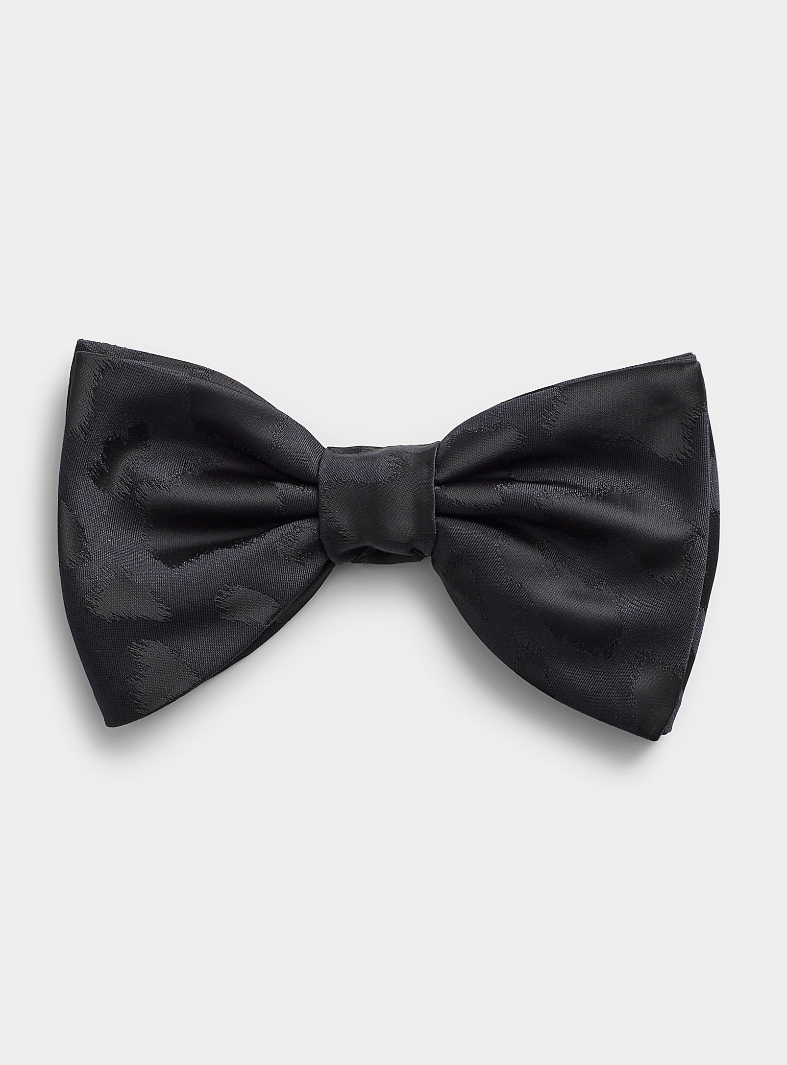 HUGO - Men's Satiny-accent monochrome bow tie