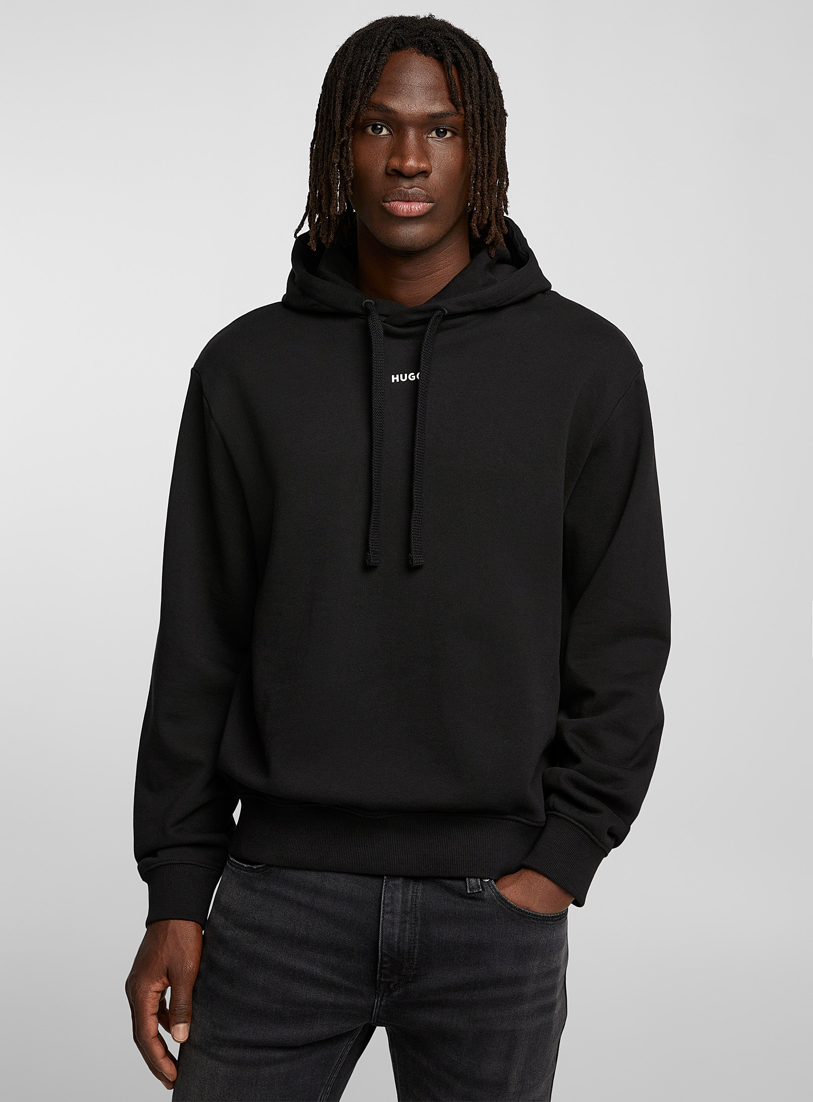 Hugo Hooded Dapo Sweatshirt In Black