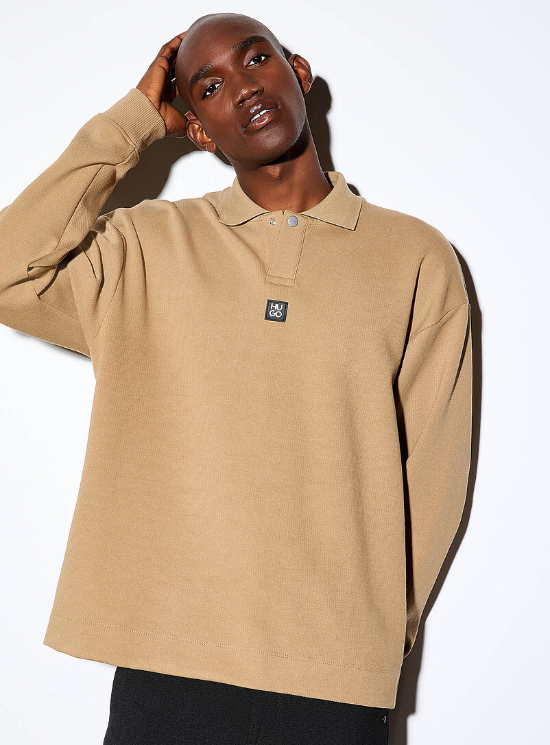 Dabin flat-rib jersey polo product image (primary)